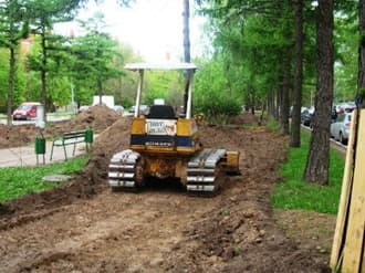 Ландшафтные работы на территории объекта